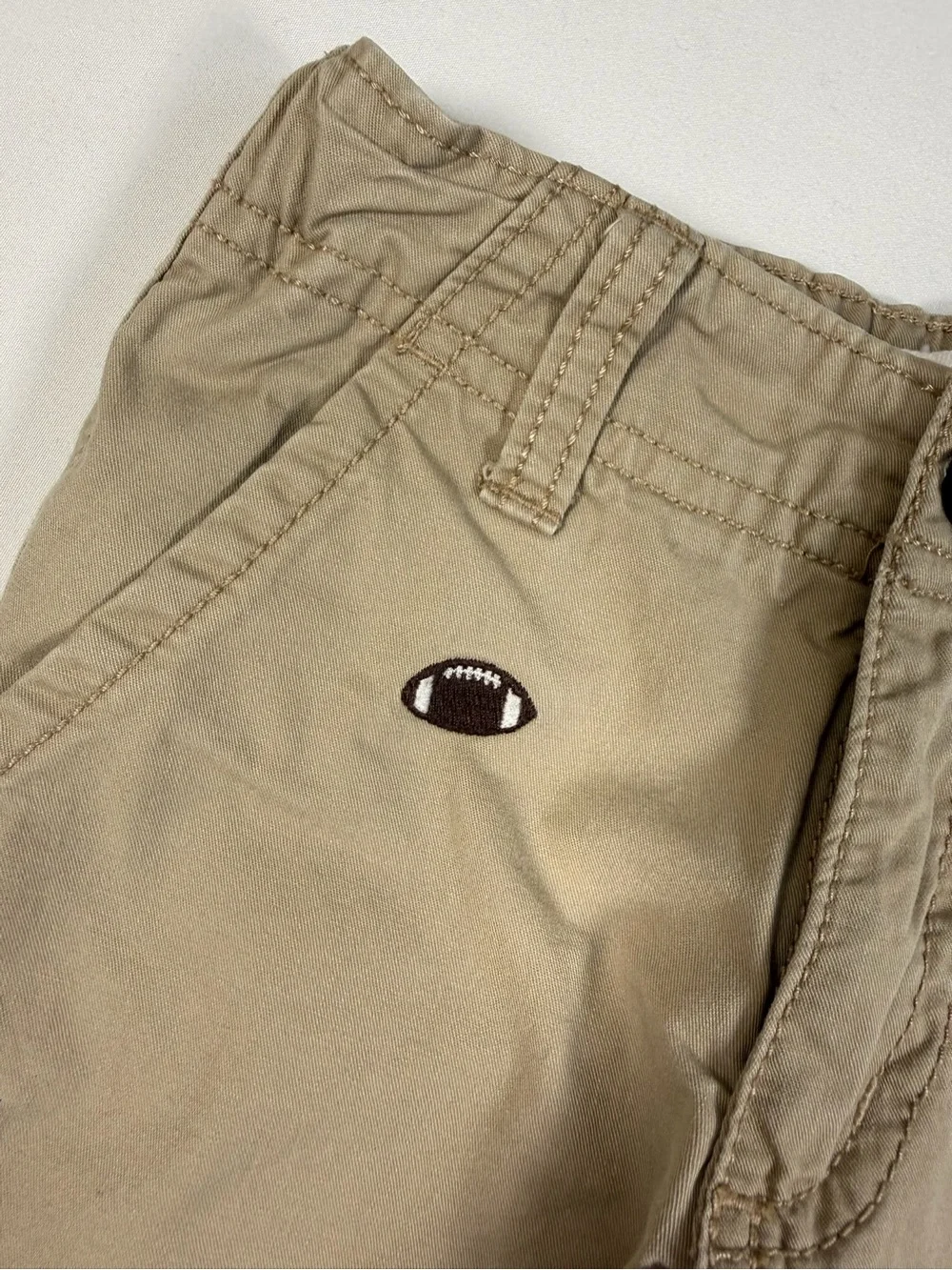 GYMBOREE Boy Hometown Hero Line Football Embroidered‎ Twill Classic Fit Pants 3T